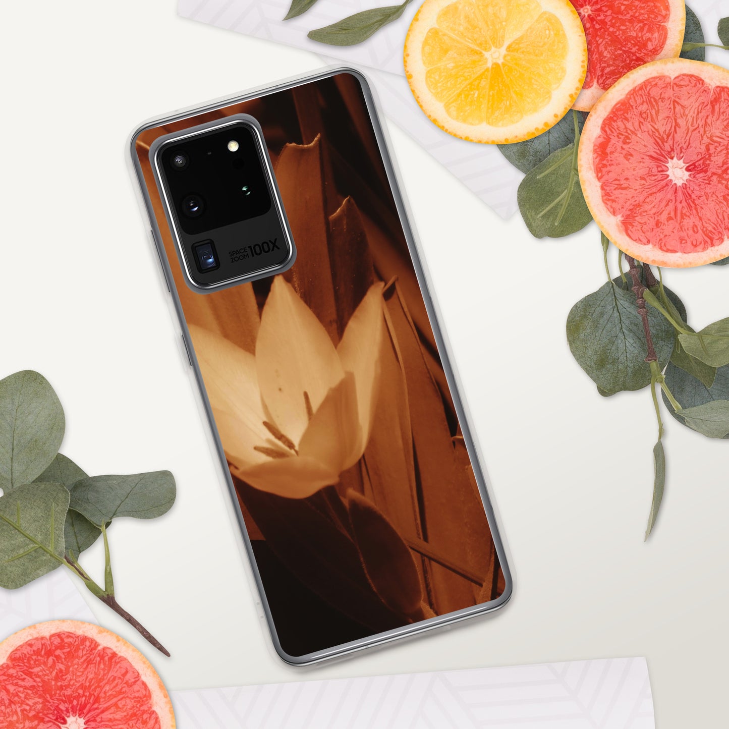 Clear Case for Samsung® - Sepia Opened Tulip