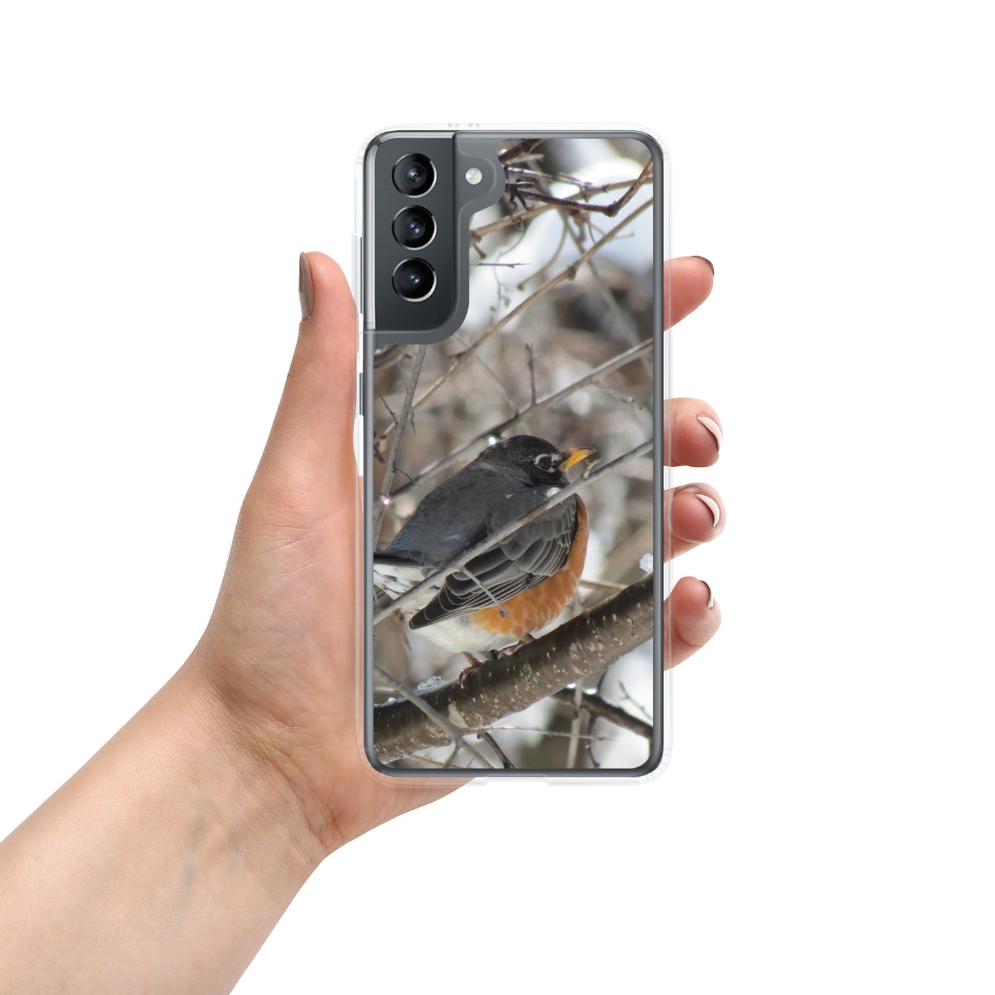 Étui transparent pour Samsung® - Snowy Robin