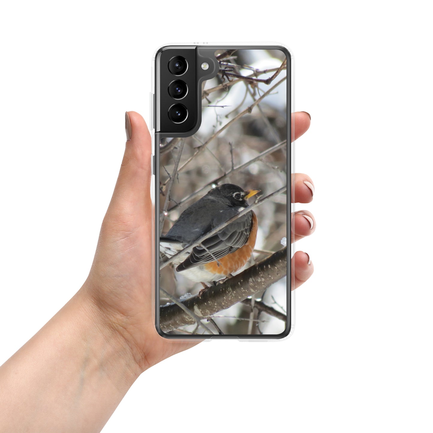 Étui transparent pour Samsung® - Snowy Robin