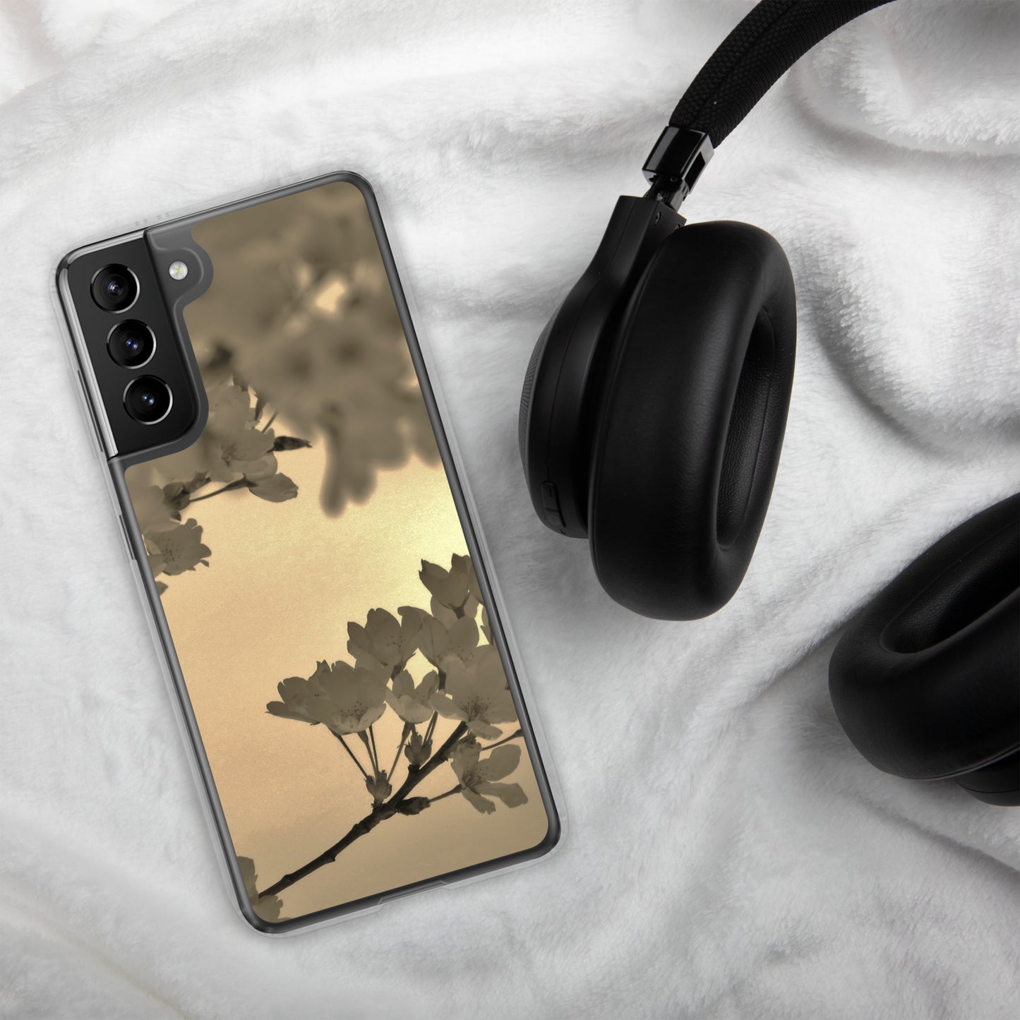Clear Case for Samsung® - Sepia Cherry Blossoms