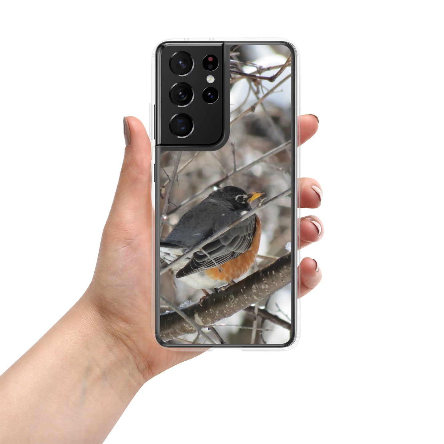 Étui transparent pour Samsung® - Snowy Robin