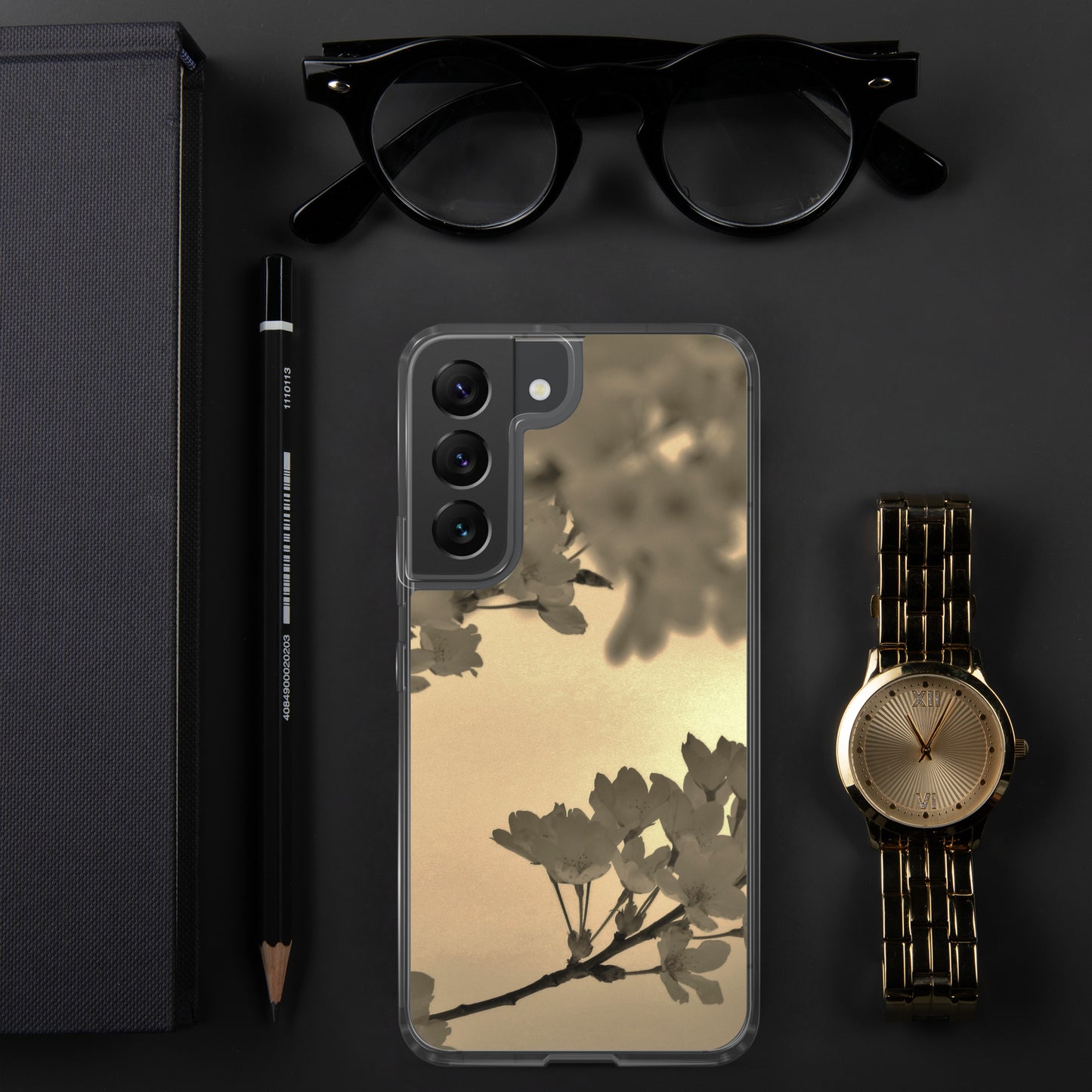 Clear Case for Samsung® - Sepia Cherry Blossoms