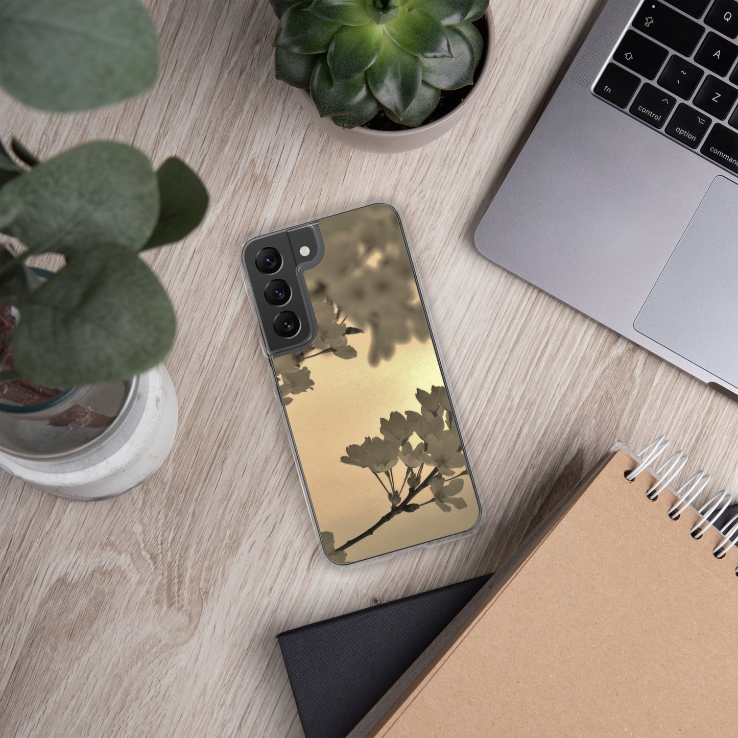 Clear Case for Samsung® - Sepia Cherry Blossoms
