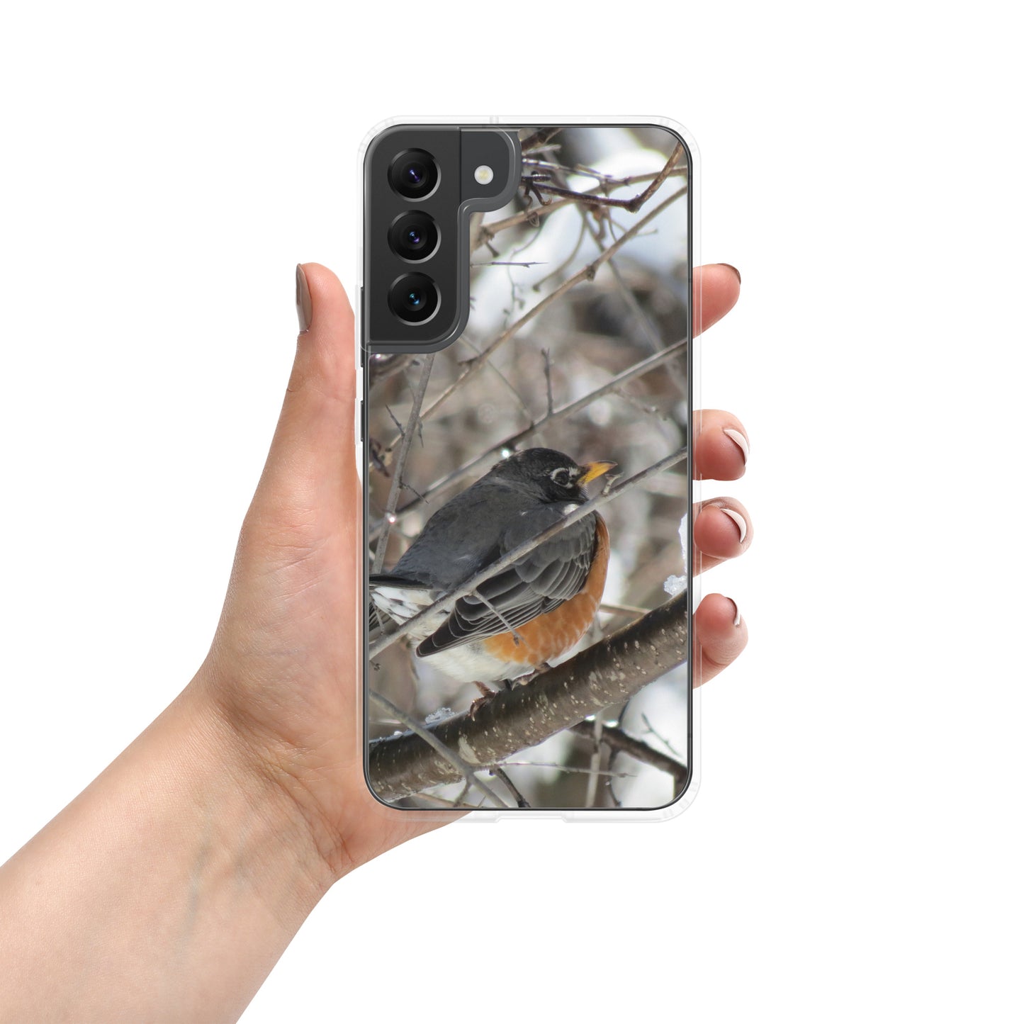 Étui transparent pour Samsung® - Snowy Robin