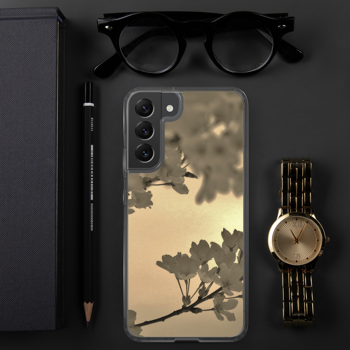 Clear Case for Samsung® - Sepia Cherry Blossoms