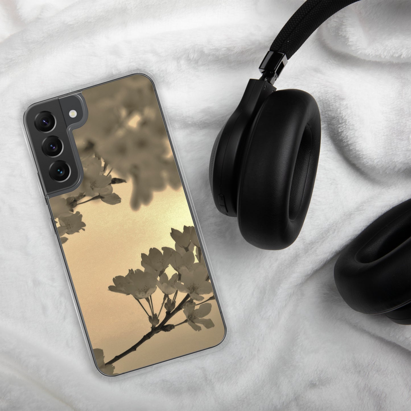 Clear Case for Samsung® - Sepia Cherry Blossoms