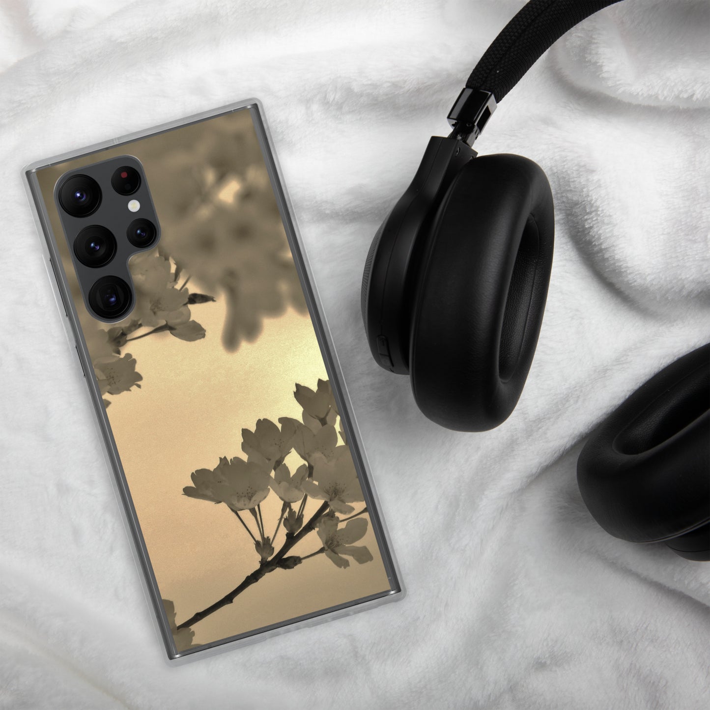 Clear Case for Samsung® - Sepia Cherry Blossoms