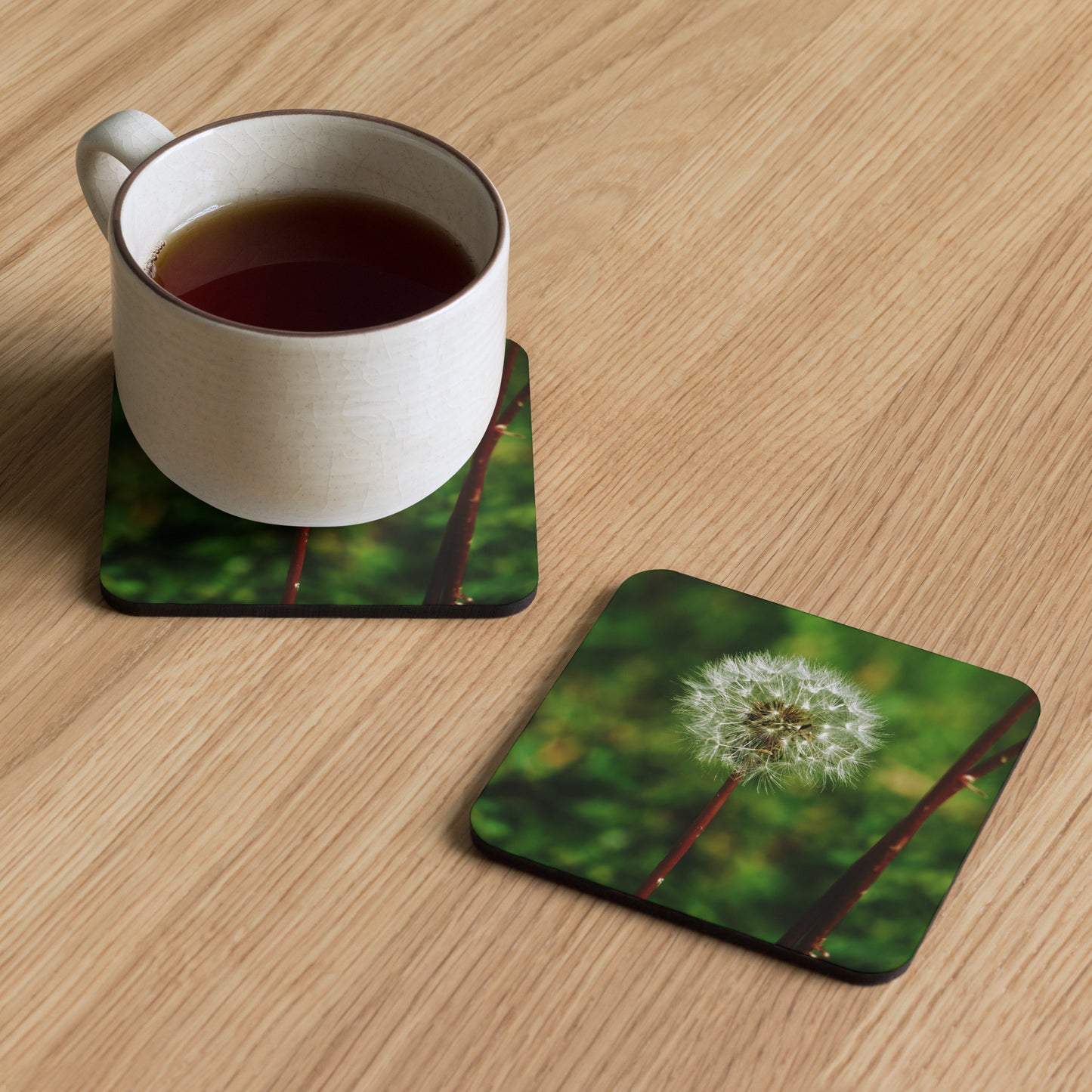 Cork-back coaster - Dandelion Wish