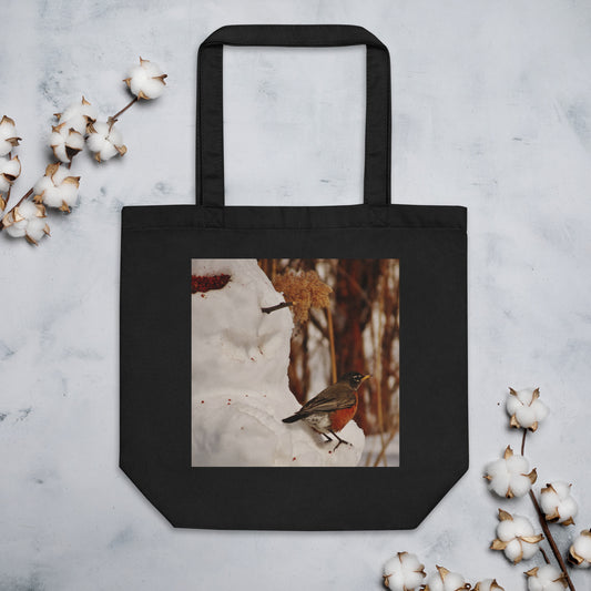 Eco Tote Bag- Snowman & Robin