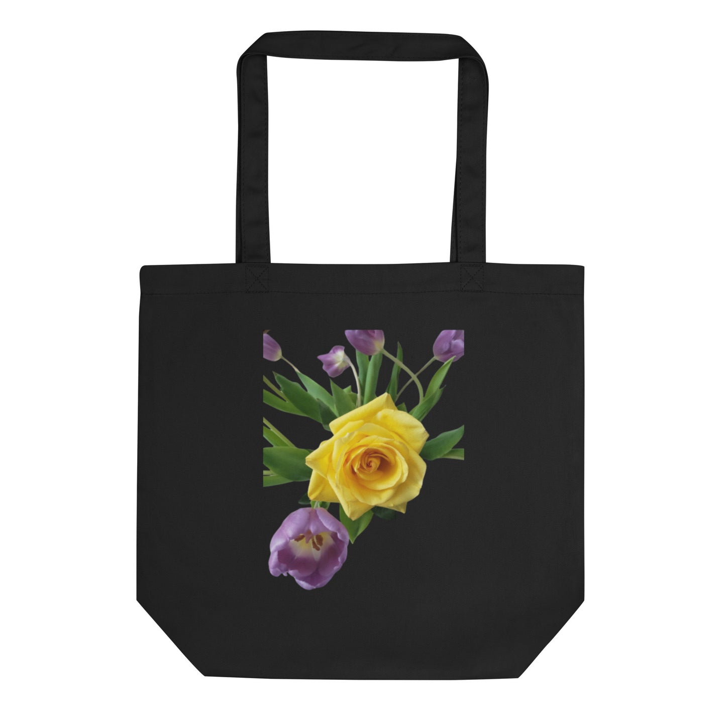 Eco Tote Bag - Tulip and Rose Bouquet (w/out background)