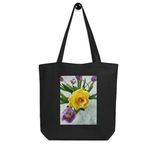 Eco Tote Bag - Tulip and Rose Bouquet