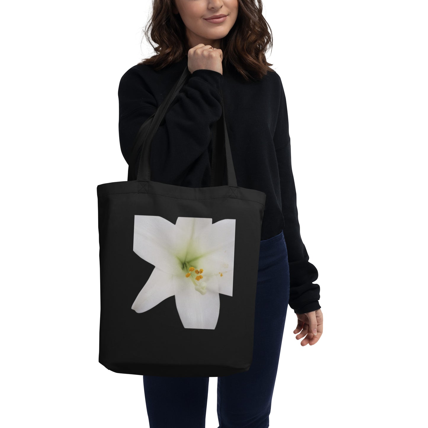 Eco Tote Bag - White Lily (w/out background)
