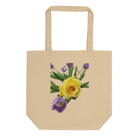 Eco Tote Bag - Tulip and Rose Bouquet (w/out background)