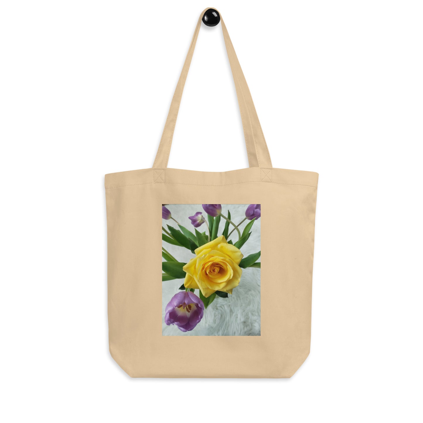 Eco Tote Bag - Tulip and Rose Bouquet