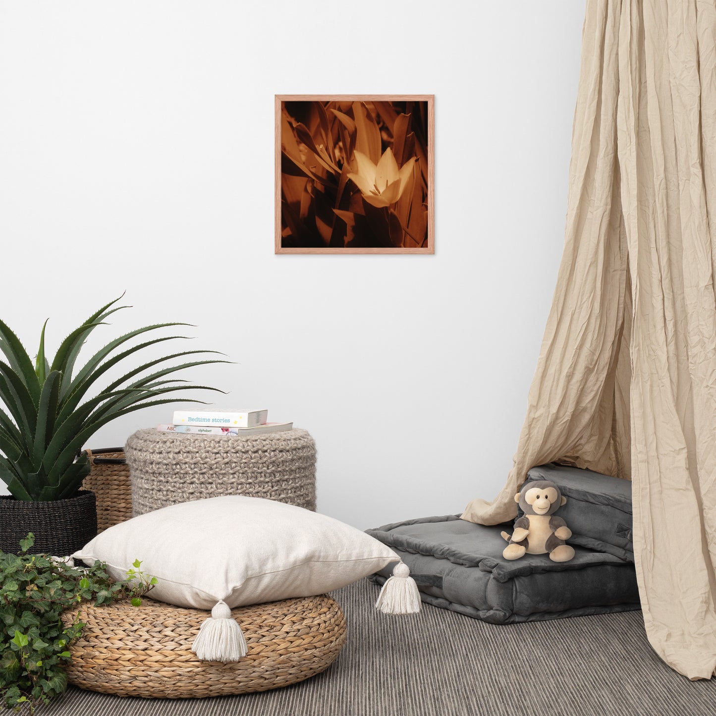 Framed poster - Sepia Opened Tulip