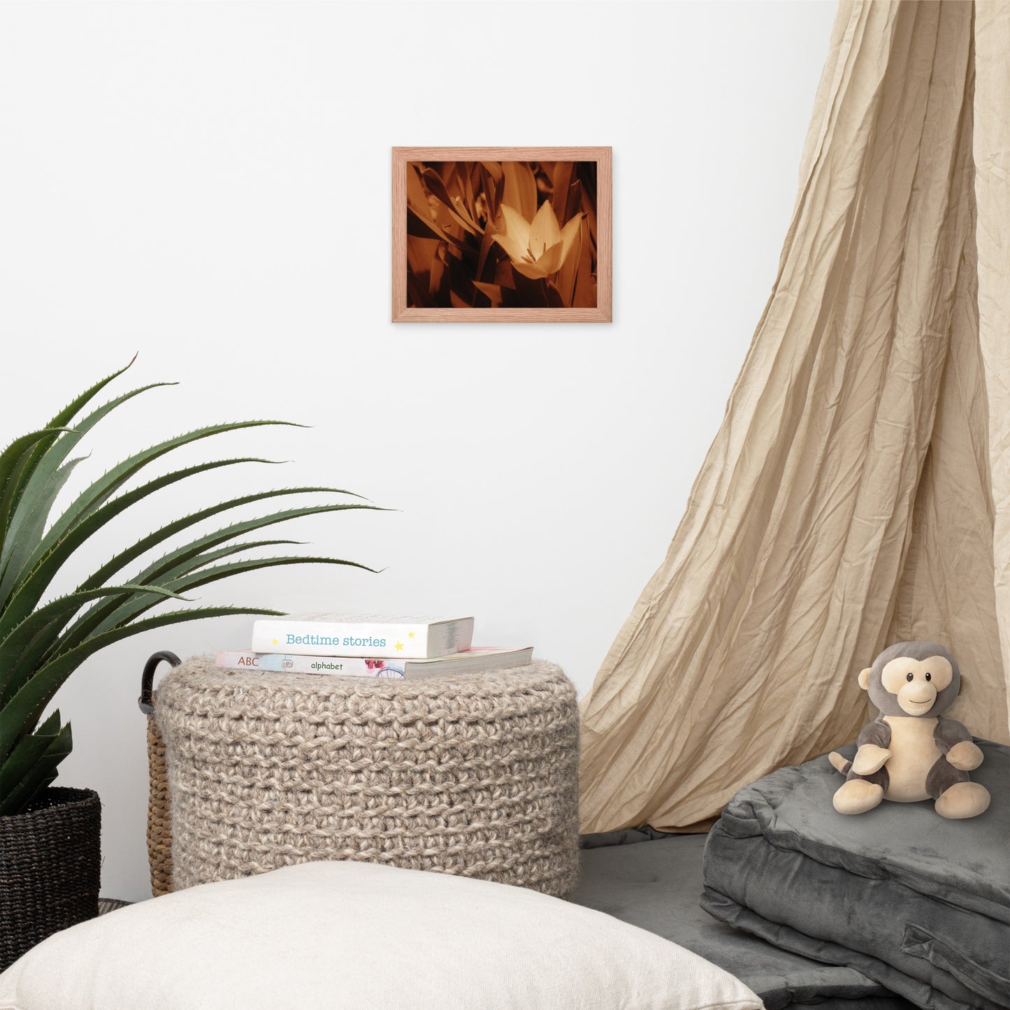 Framed poster - Sepia Opened Tulip