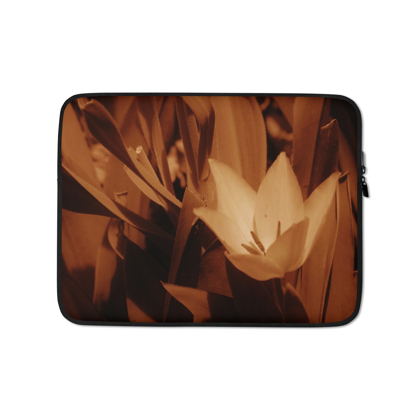 Laptop Sleeve - Sepia Opened Tulip