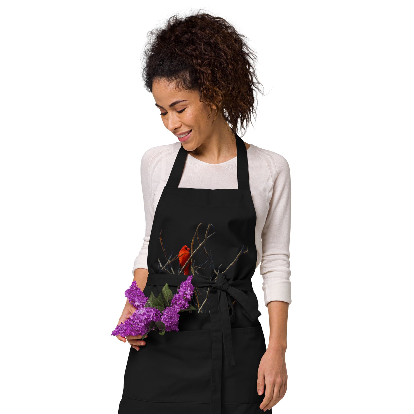 Organic Cotton Apron - Red Cardinal