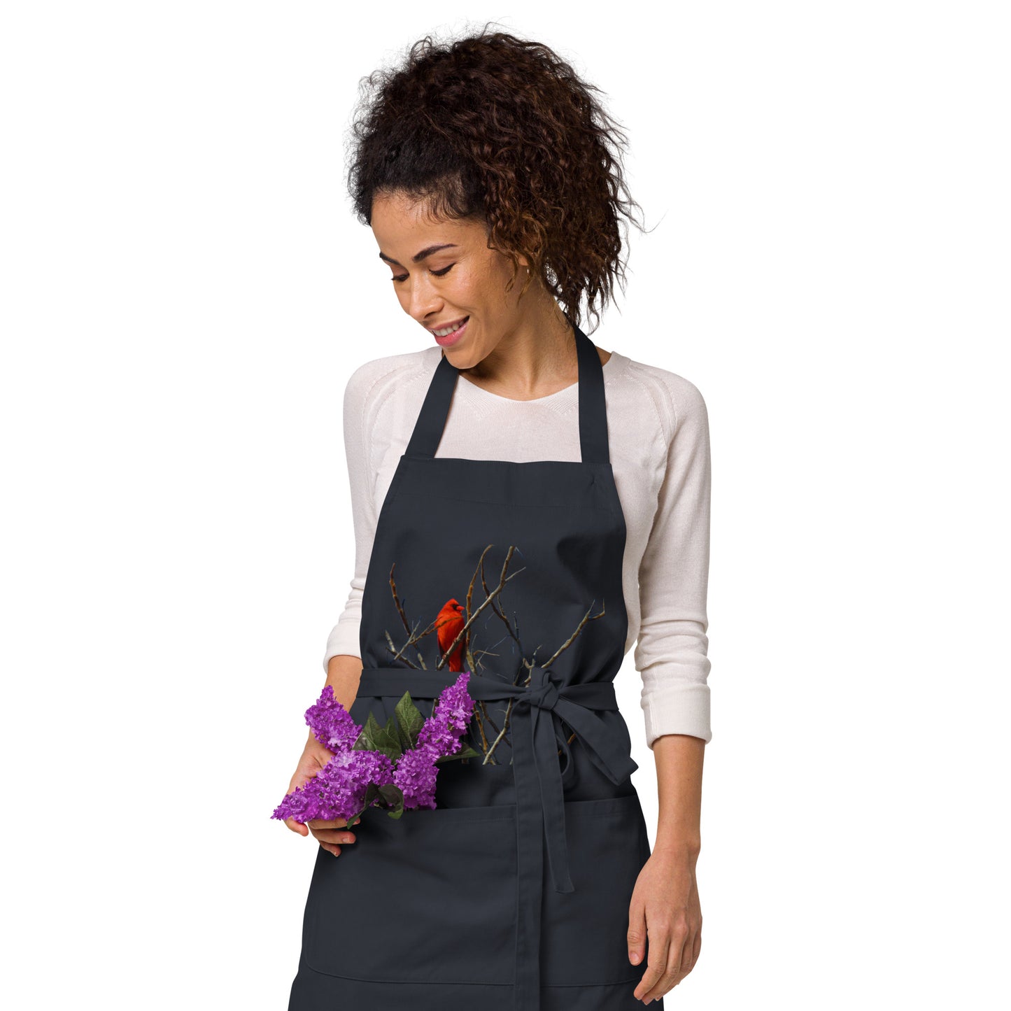 Organic Cotton Apron - Red Cardinal