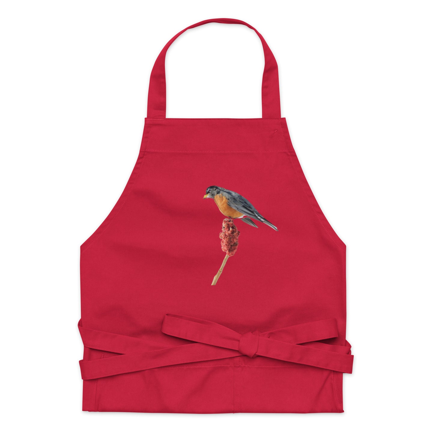Organic Cotton Apron - Perched Robin