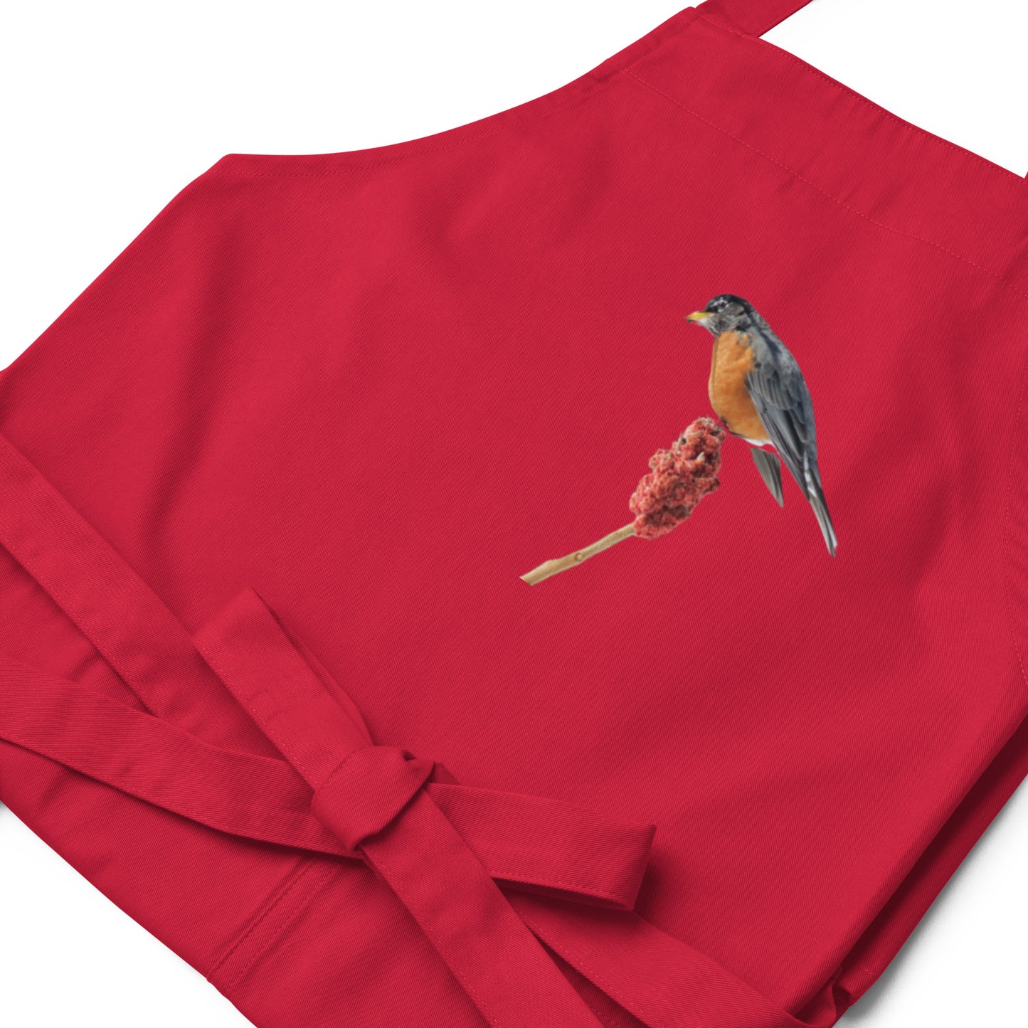 Organic Cotton Apron - Perched Robin