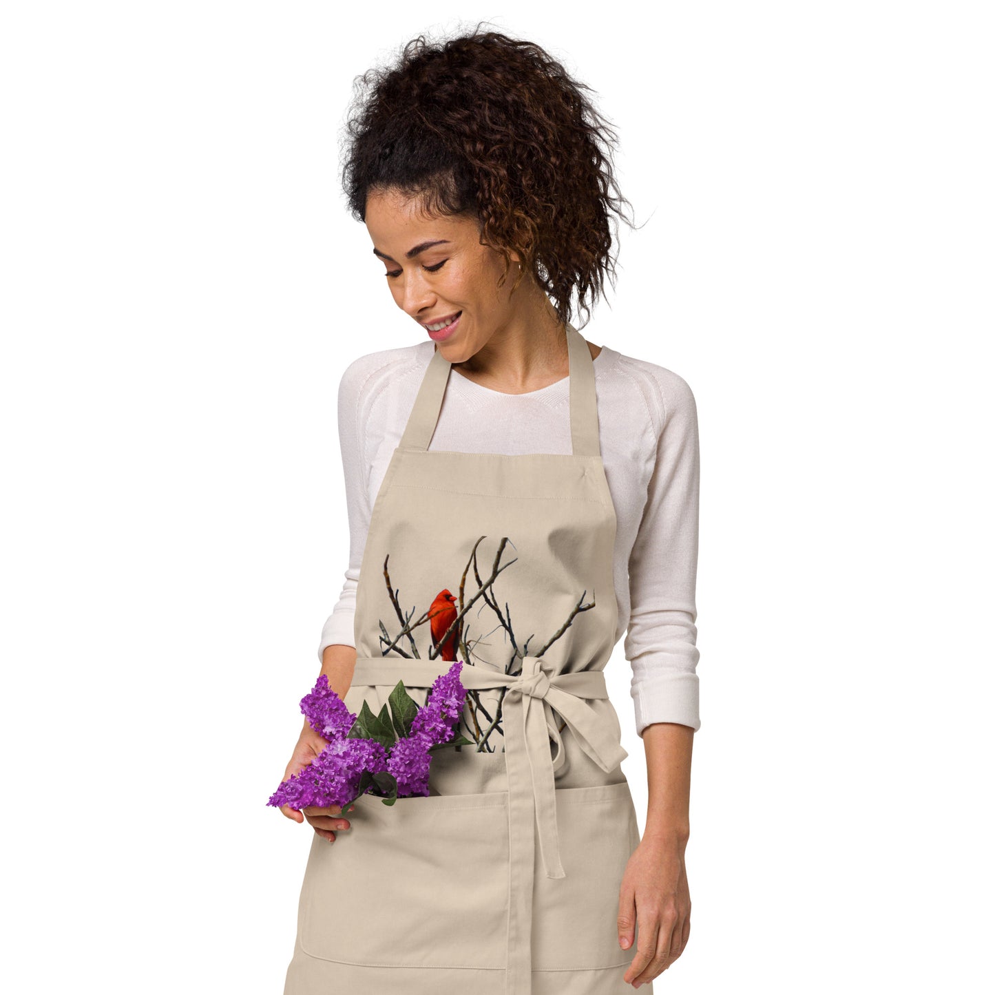 Organic Cotton Apron - Red Cardinal