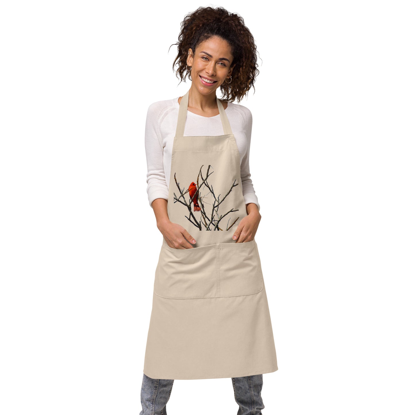 Organic Cotton Apron - Red Cardinal
