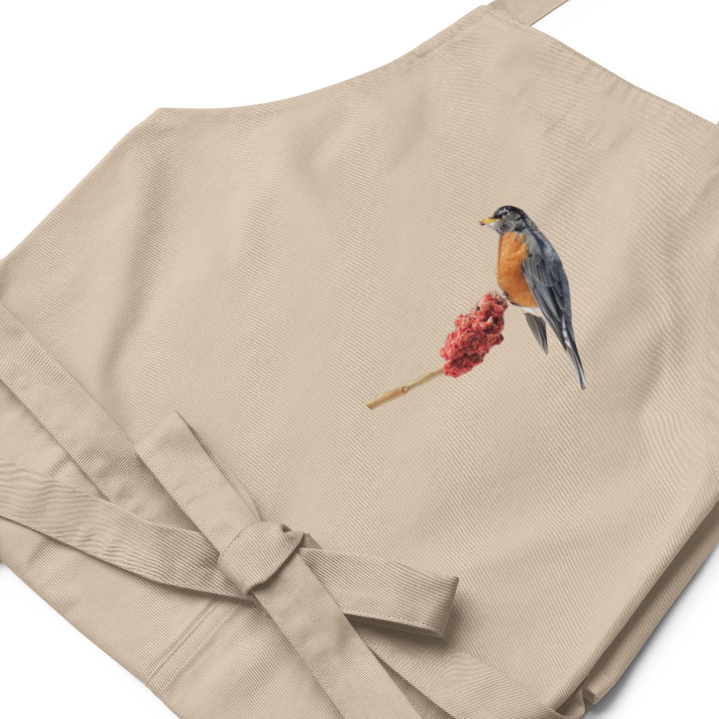 Organic Cotton Apron - Perched Robin