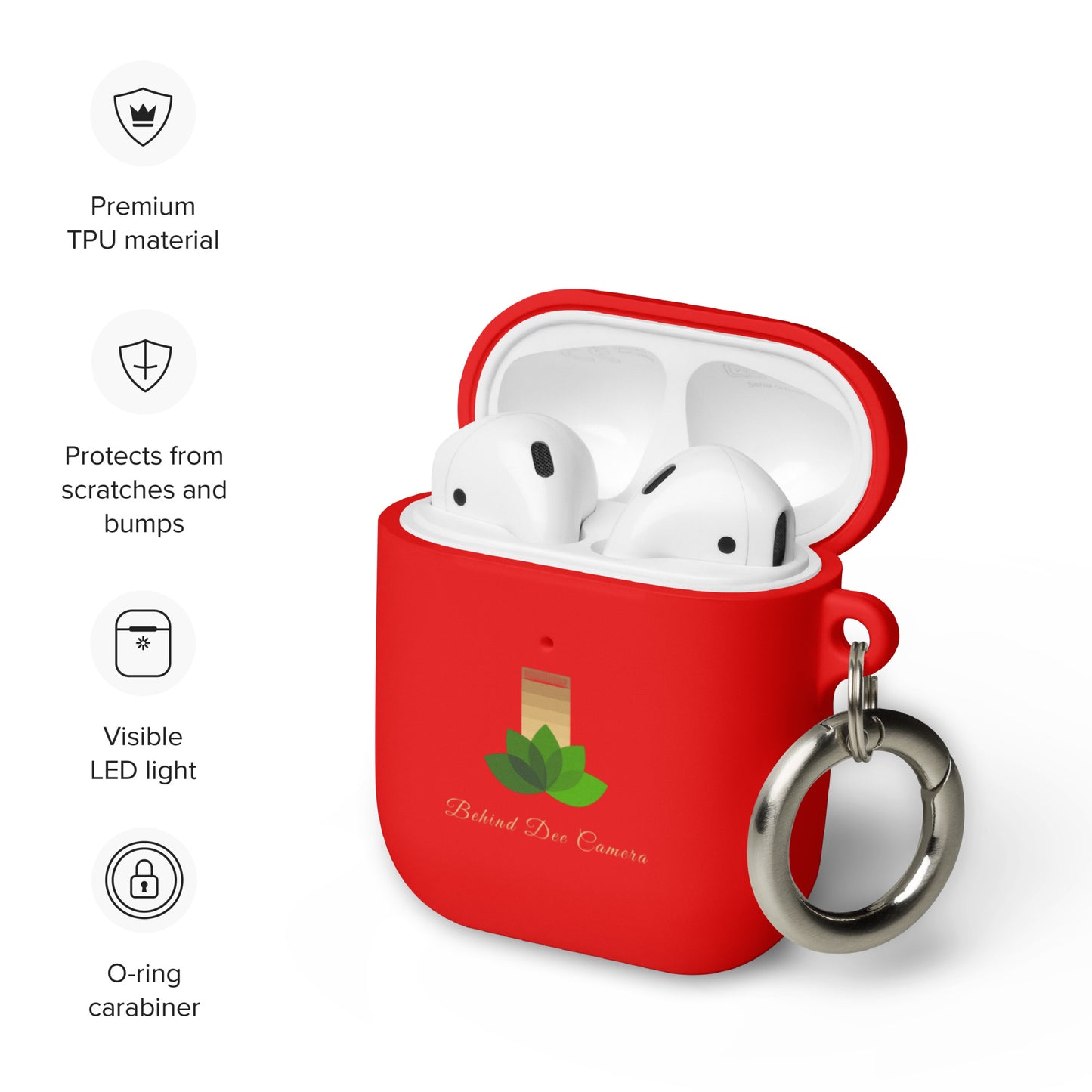 Rubber Case for AirPods® - Behind Dee Camera® logo