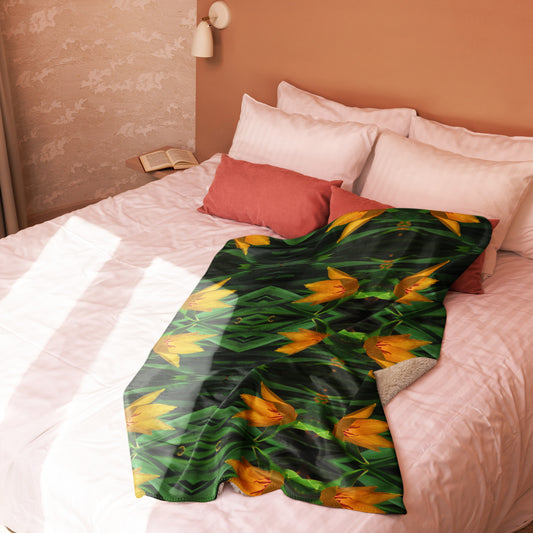 Sherpa blanket - Opened Tulip