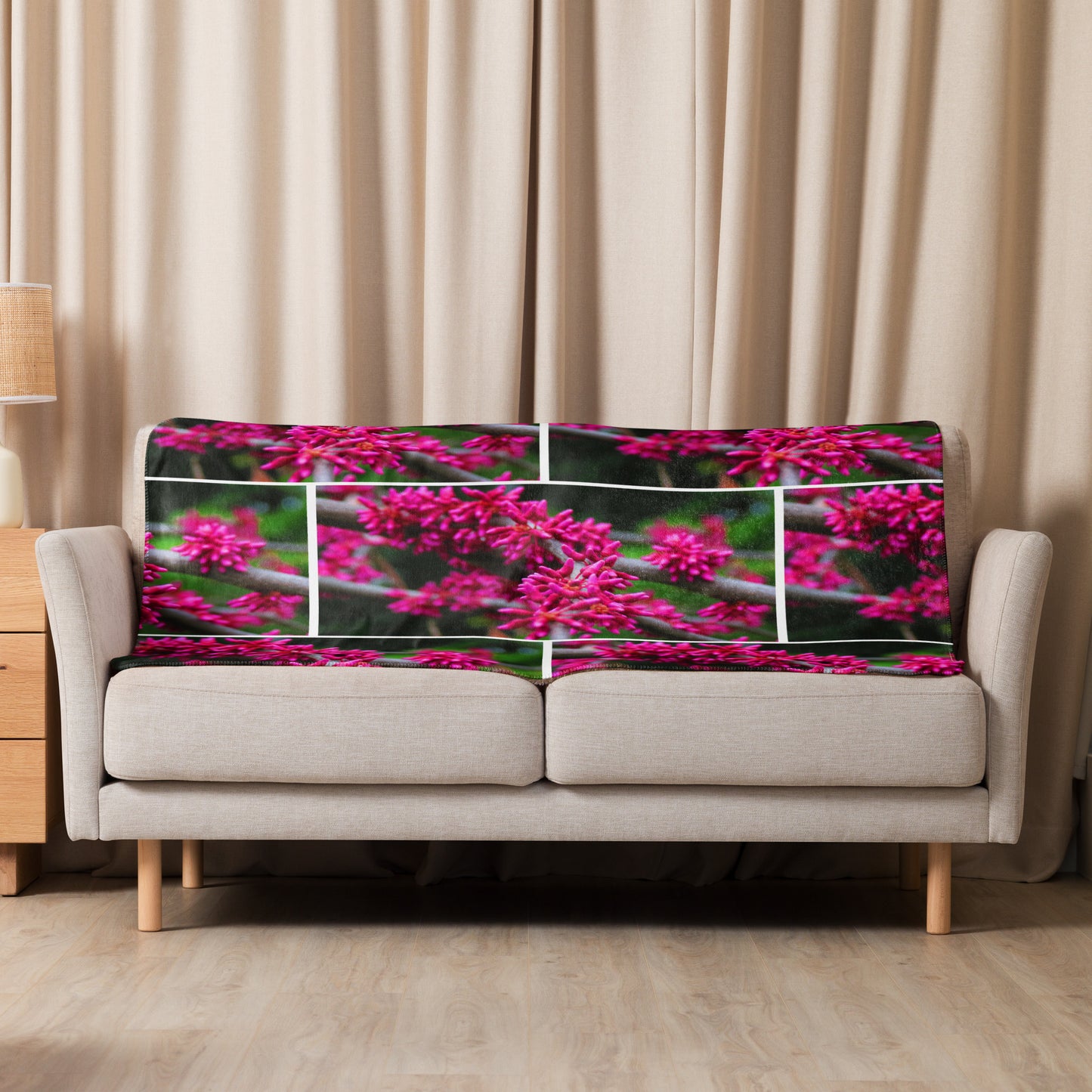 Sherpa blanket - Chinese Redbud