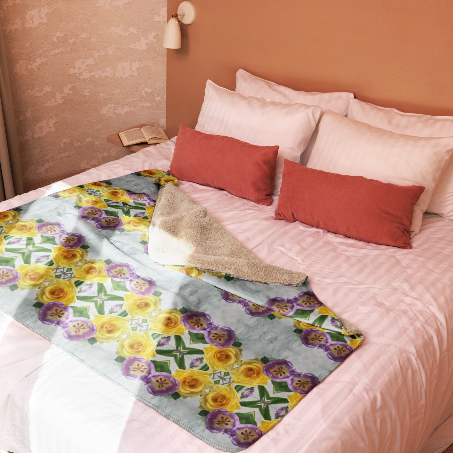 Sherpa blanket - Tulip Rose