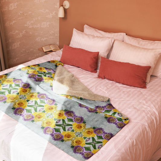 Sherpa blanket - Tulip Rose