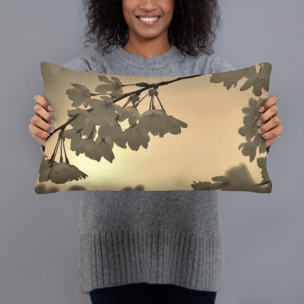 Basic Pillow - Sepia Cherry Blossoms