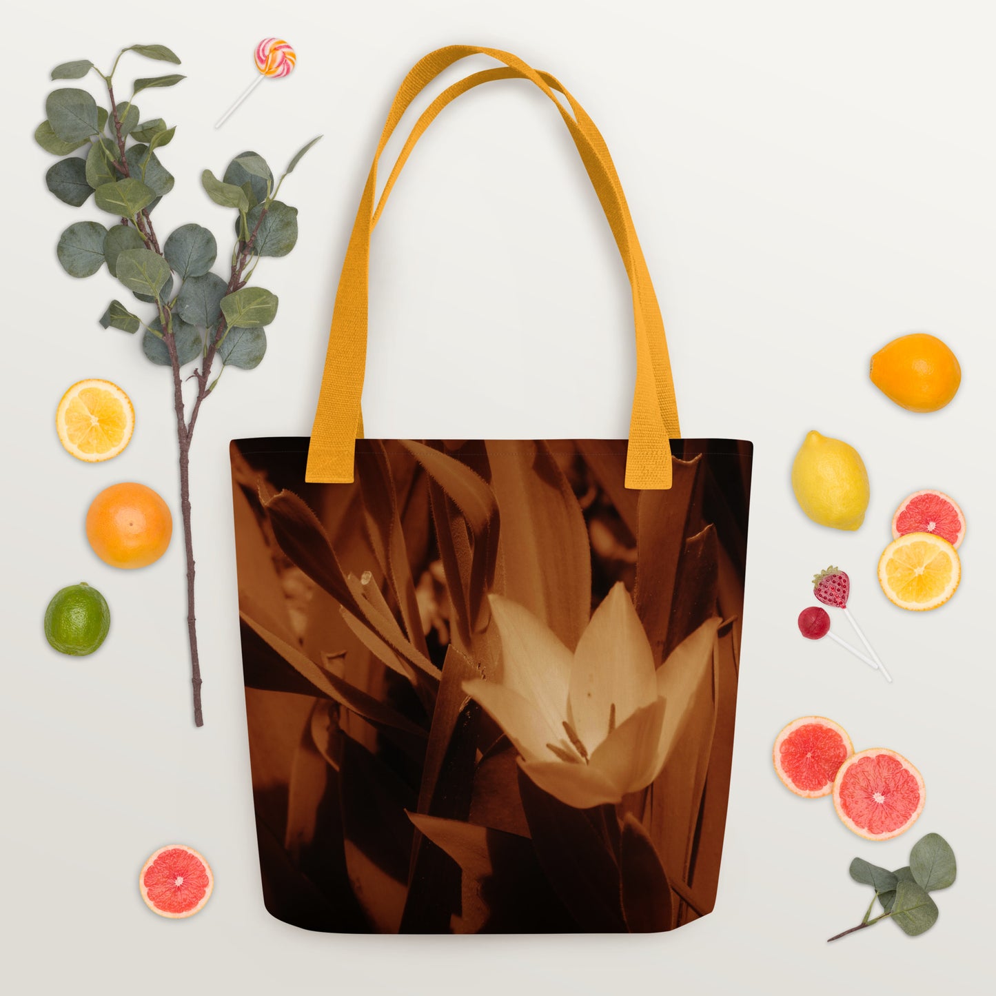 Tote bag - Sepia Opened Tulip