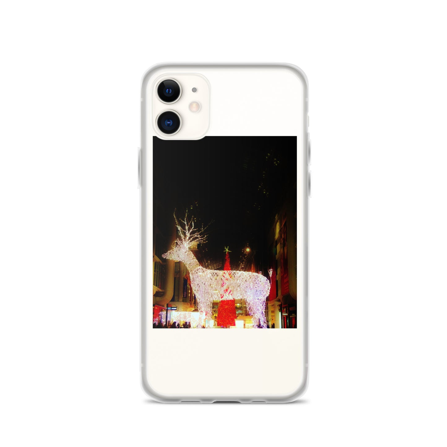 Coque transparente pour iPhone® - Lumières de Noël (lumineuses)