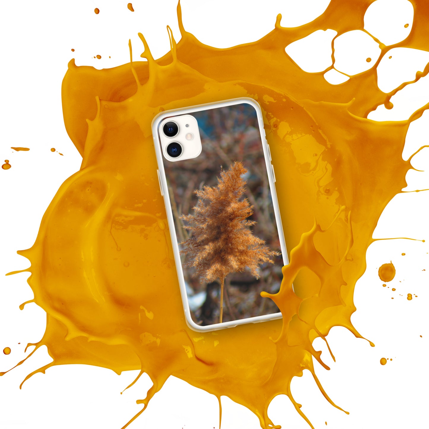 Funda transparente para iPhone® - Follaje de invierno