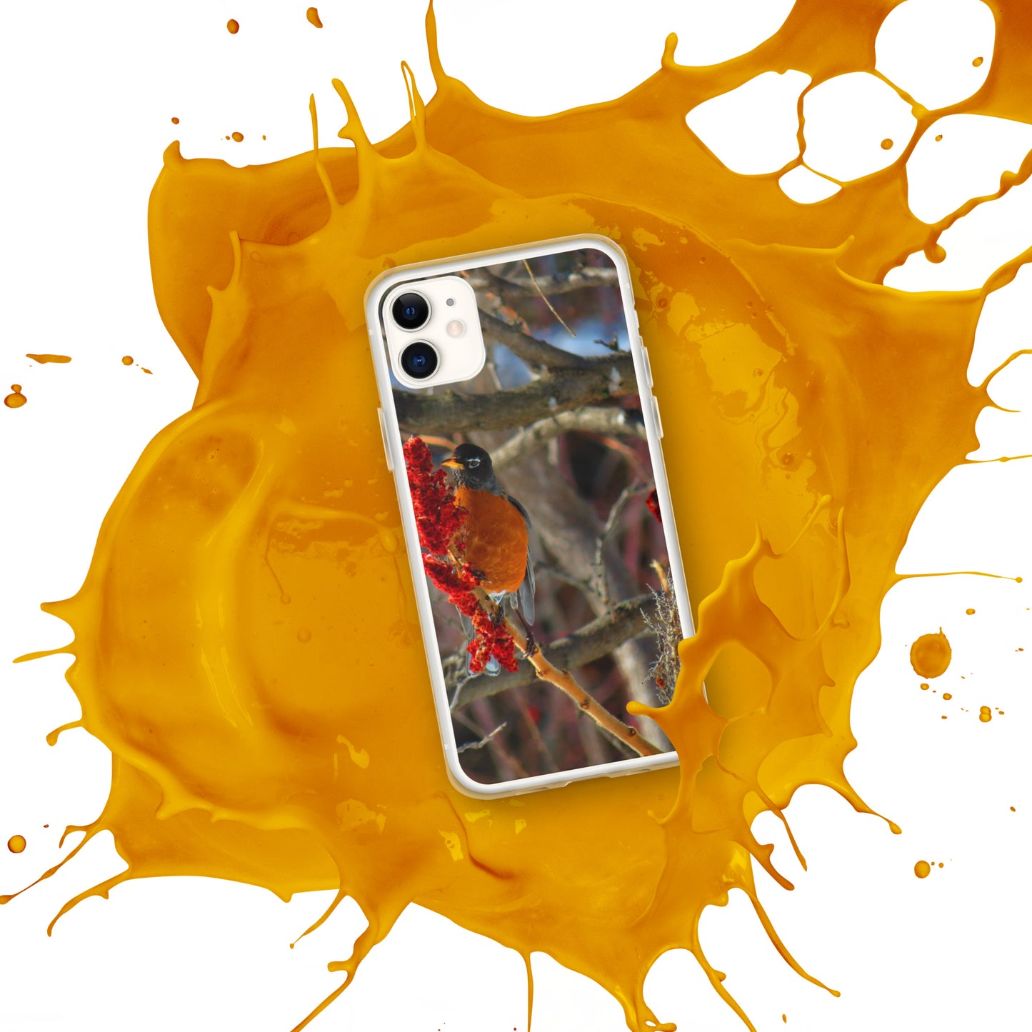 Funda transparente para iPhone® - Snackin' Robin