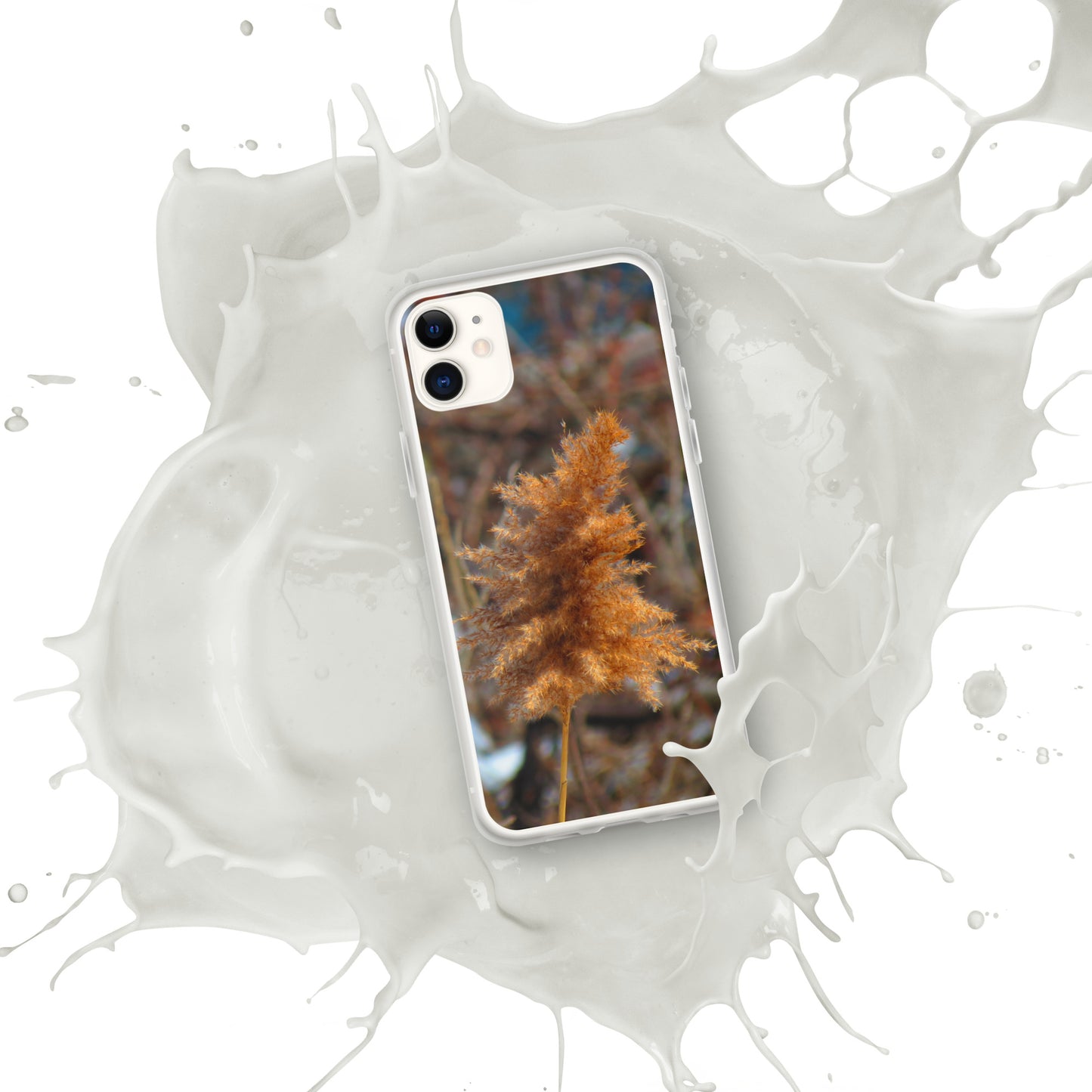 Funda transparente para iPhone® - Follaje de invierno