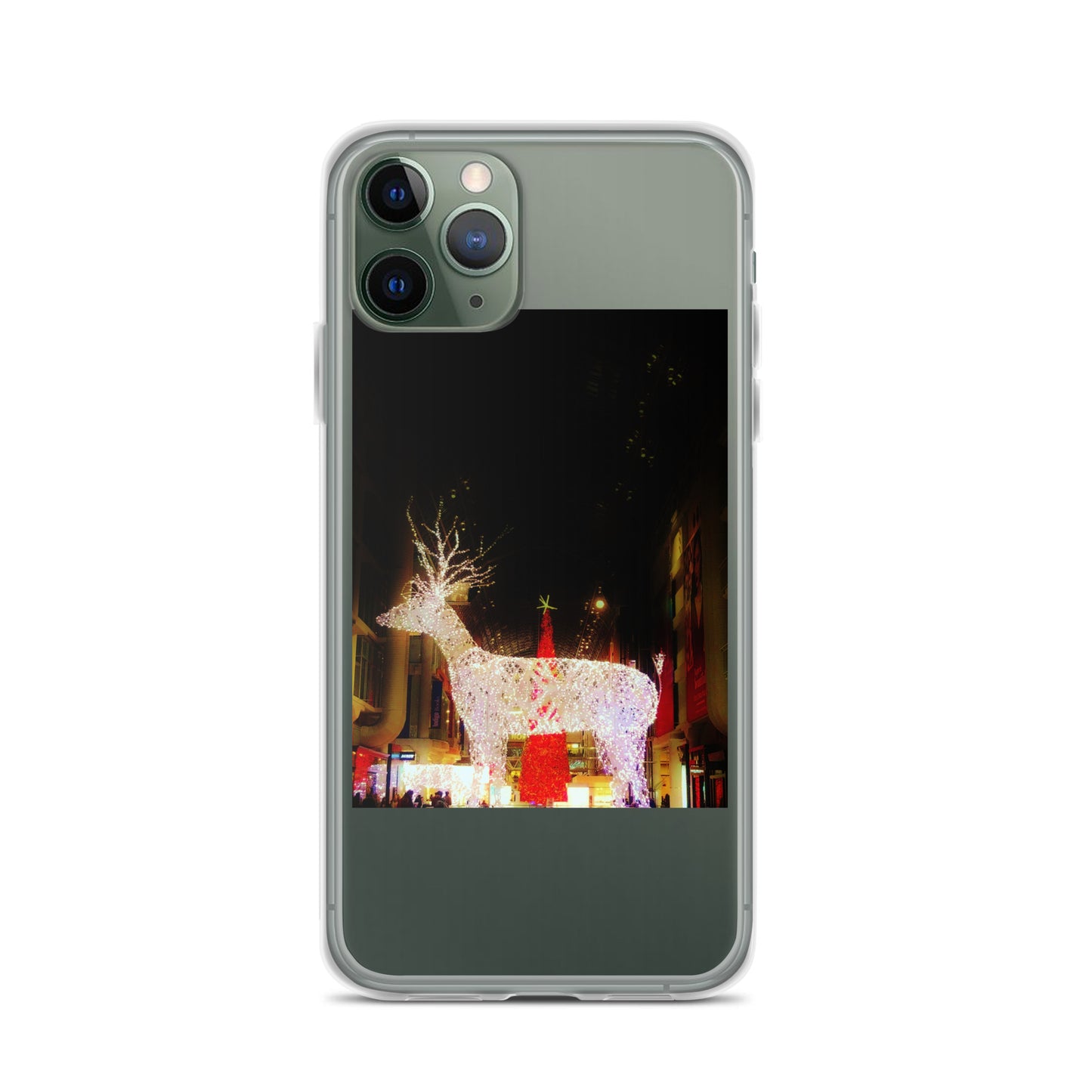 Coque transparente pour iPhone® - Lumières de Noël (lumineuses)