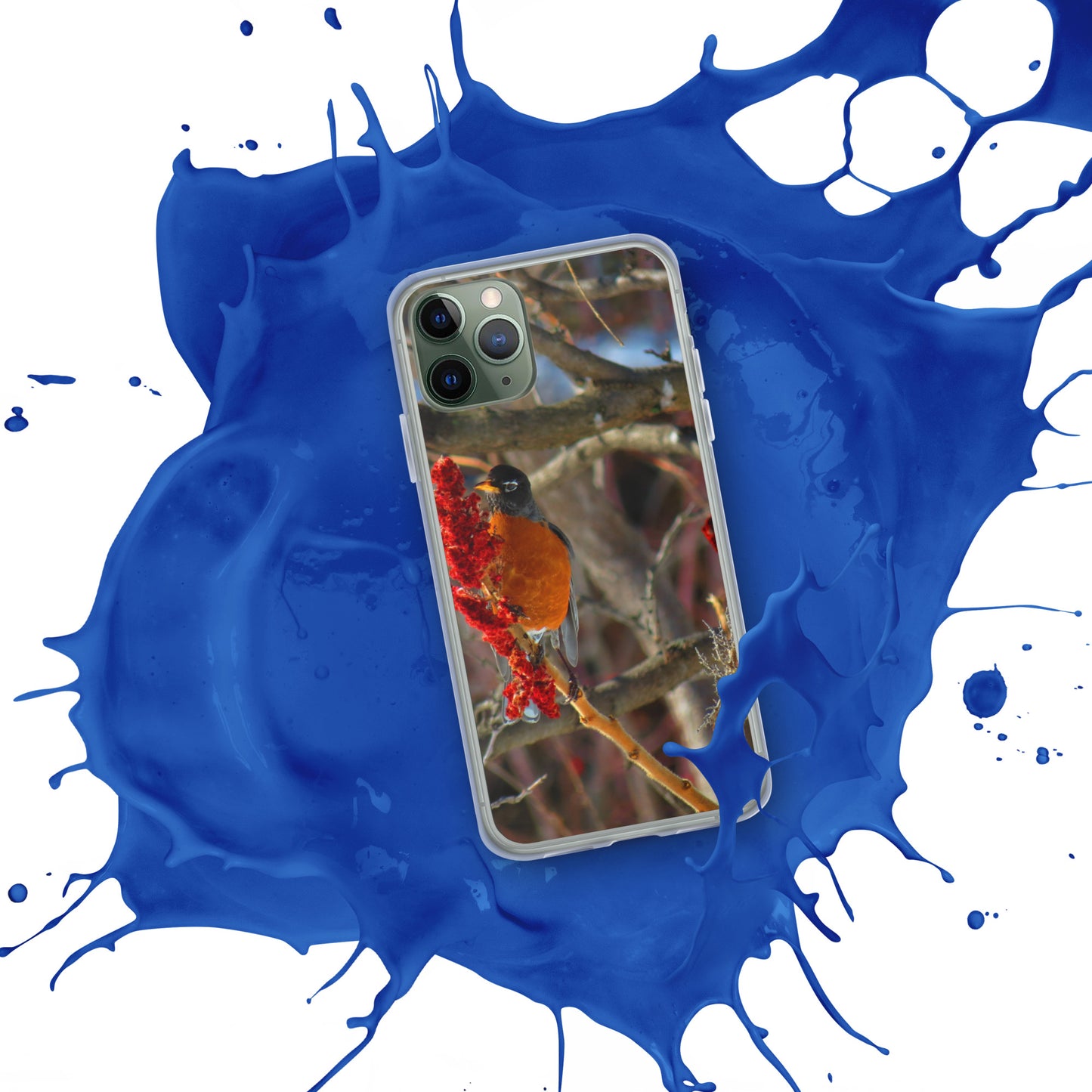 Coque transparente pour iPhone® - Snackin' Robin