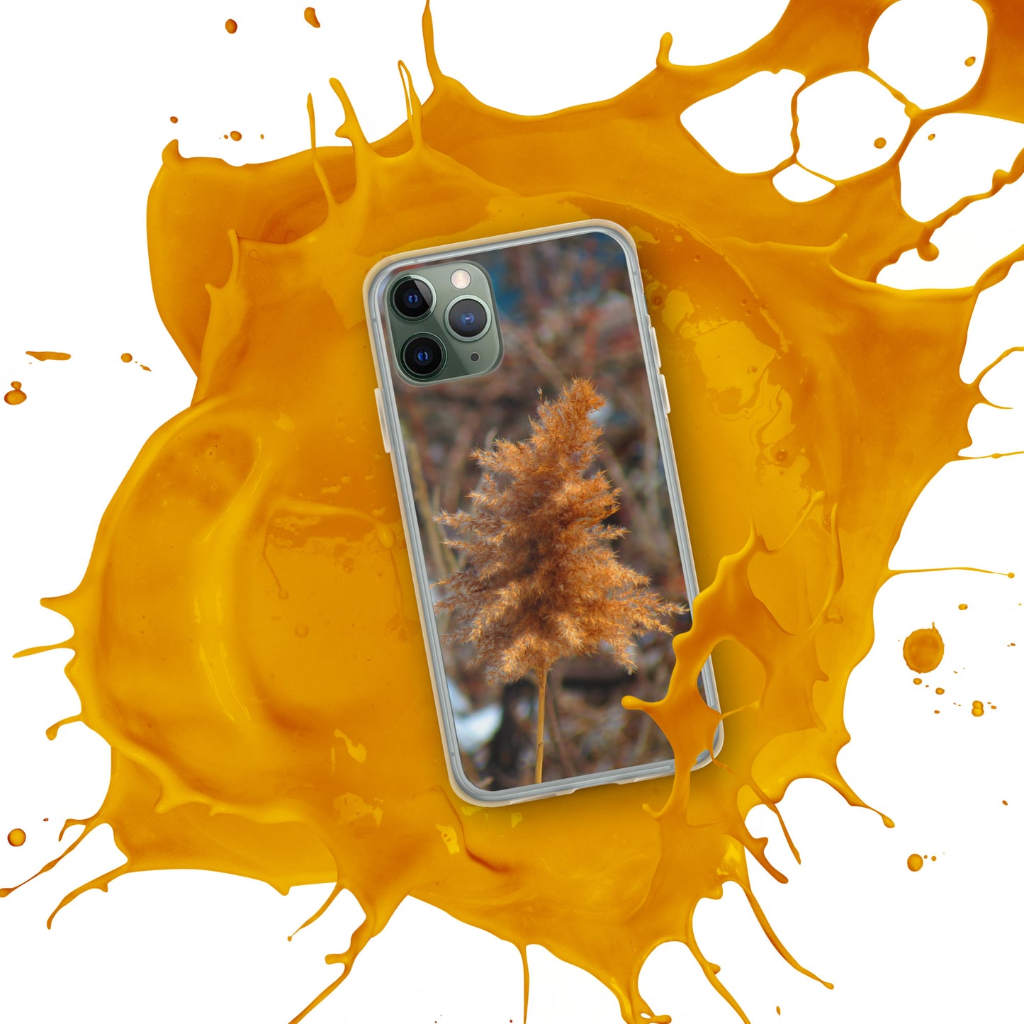 Funda transparente para iPhone® - Follaje de invierno