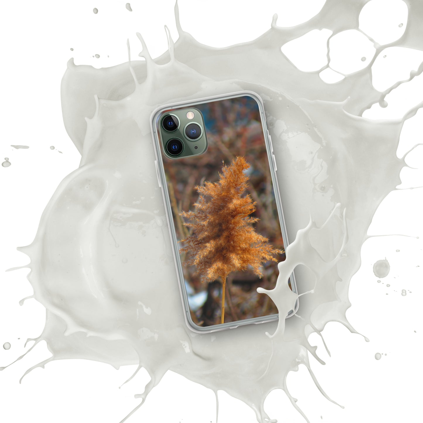 Funda transparente para iPhone® - Follaje de invierno