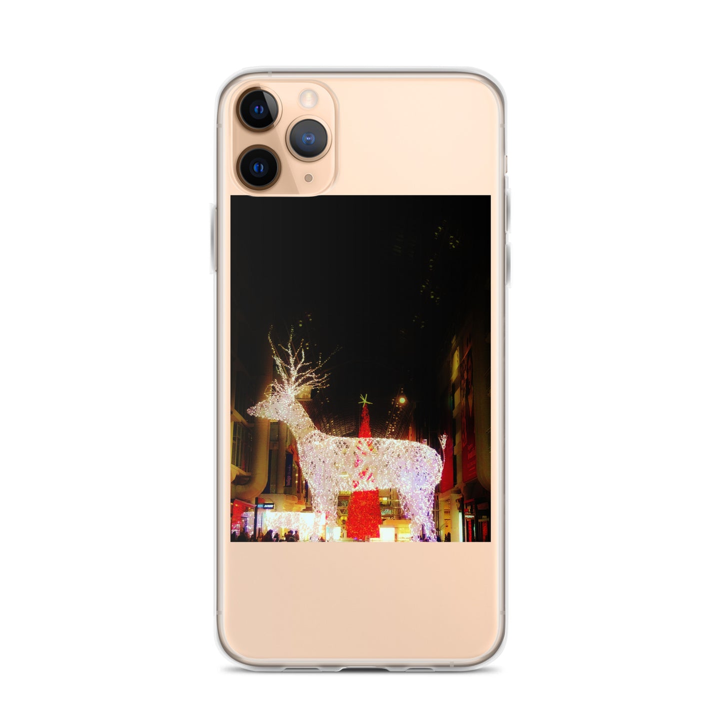 Coque transparente pour iPhone® - Lumières de Noël (lumineuses)