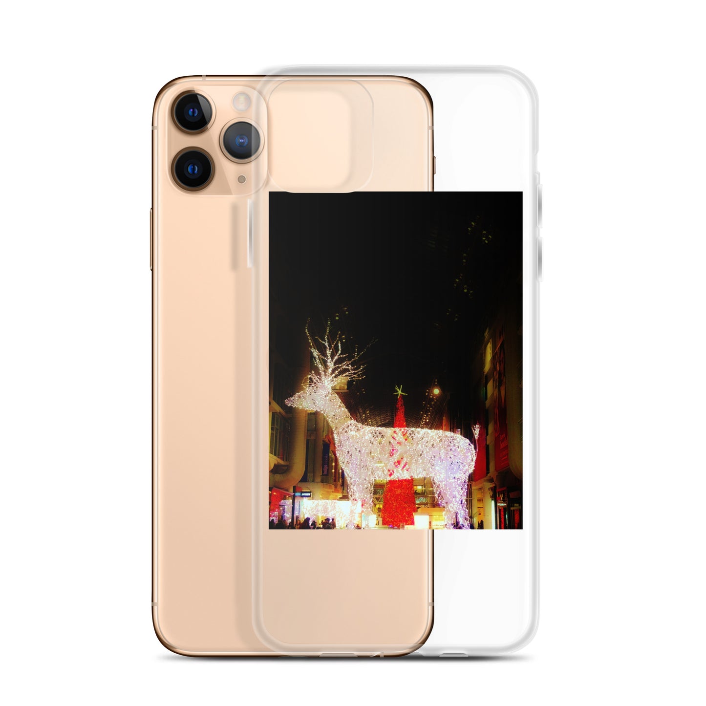 Coque transparente pour iPhone® - Lumières de Noël (lumineuses)