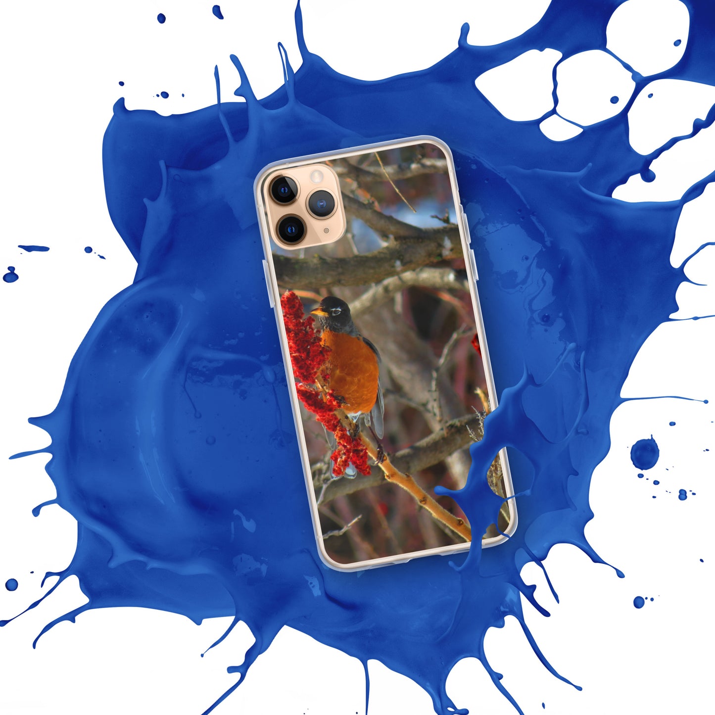 Coque transparente pour iPhone® - Snackin' Robin