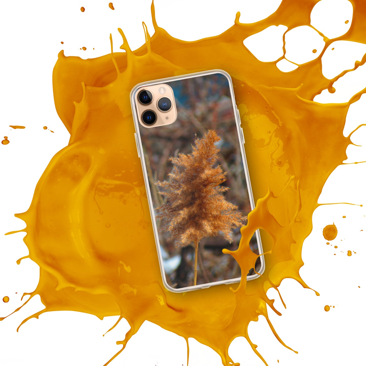 Coque transparente pour iPhone® - Feuillage d'hiver