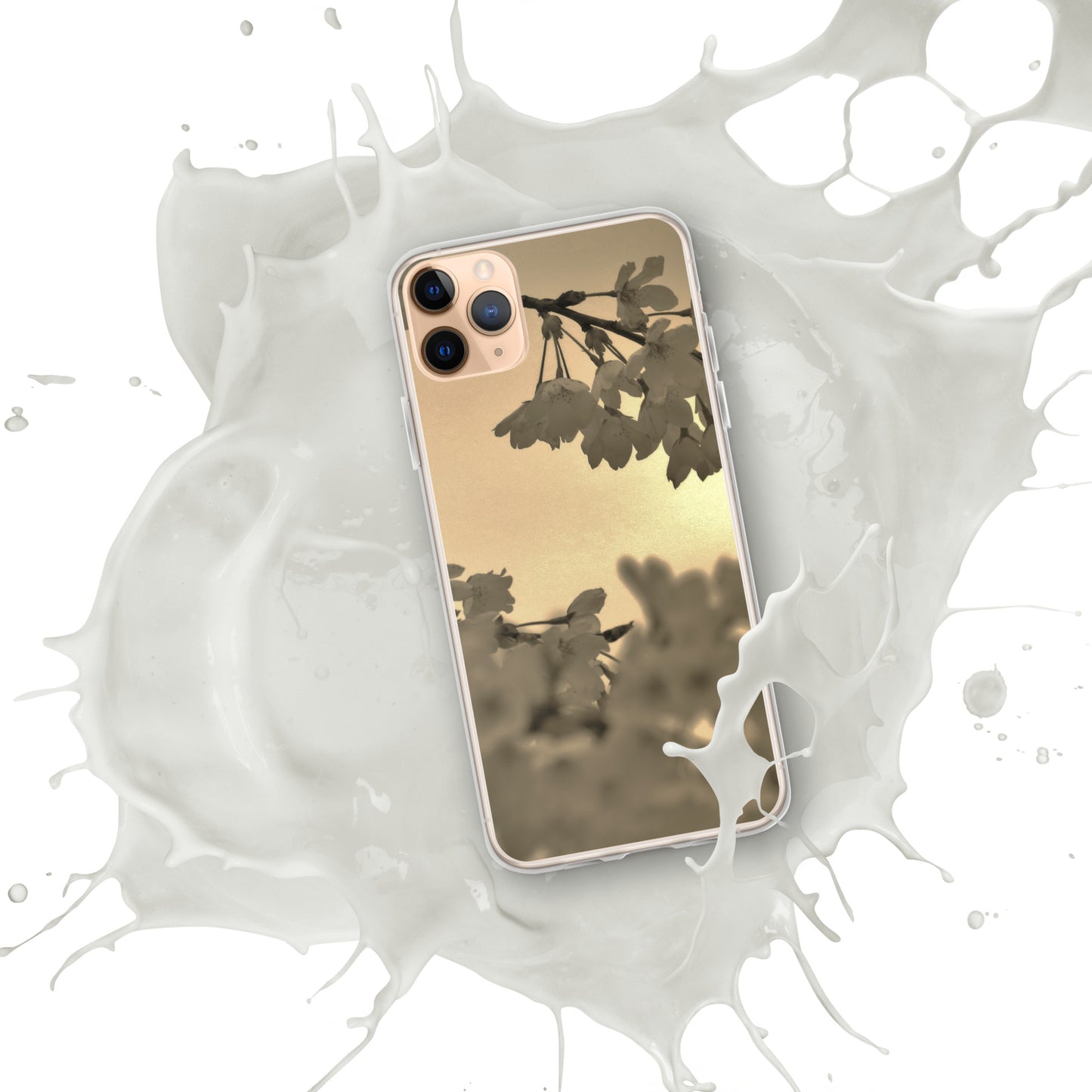 Clear Case for iPhone® - Sepia Cherry Blossoms