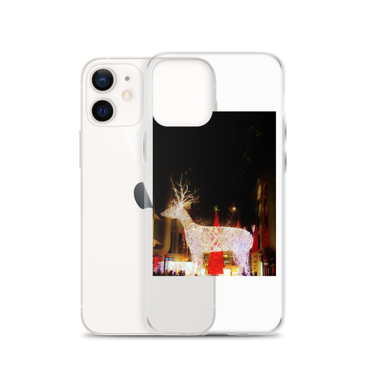 Coque transparente pour iPhone® - Lumières de Noël (lumineuses)