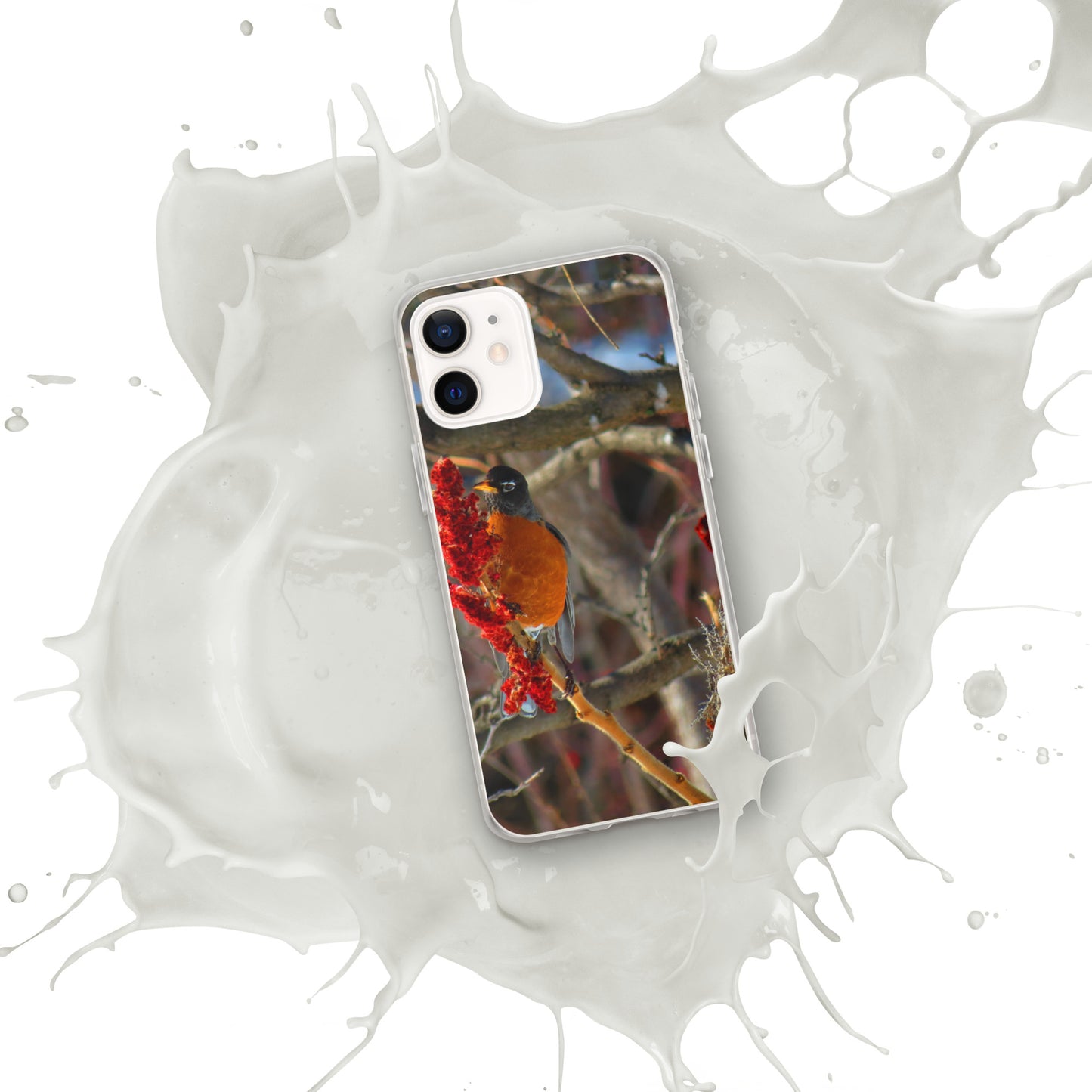 Coque transparente pour iPhone® - Snackin' Robin